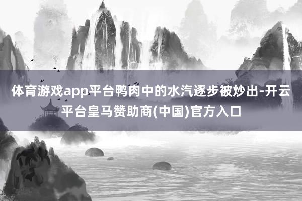 体育游戏app平台鸭肉中的水汽逐步被炒出-开云平台皇马赞助商(中国)官方入口