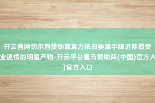 开云官网切尔西赞助商算力依旧要津手脚近期最受行业温情的明星产物-开云平台皇马赞助商(中国)官方入口